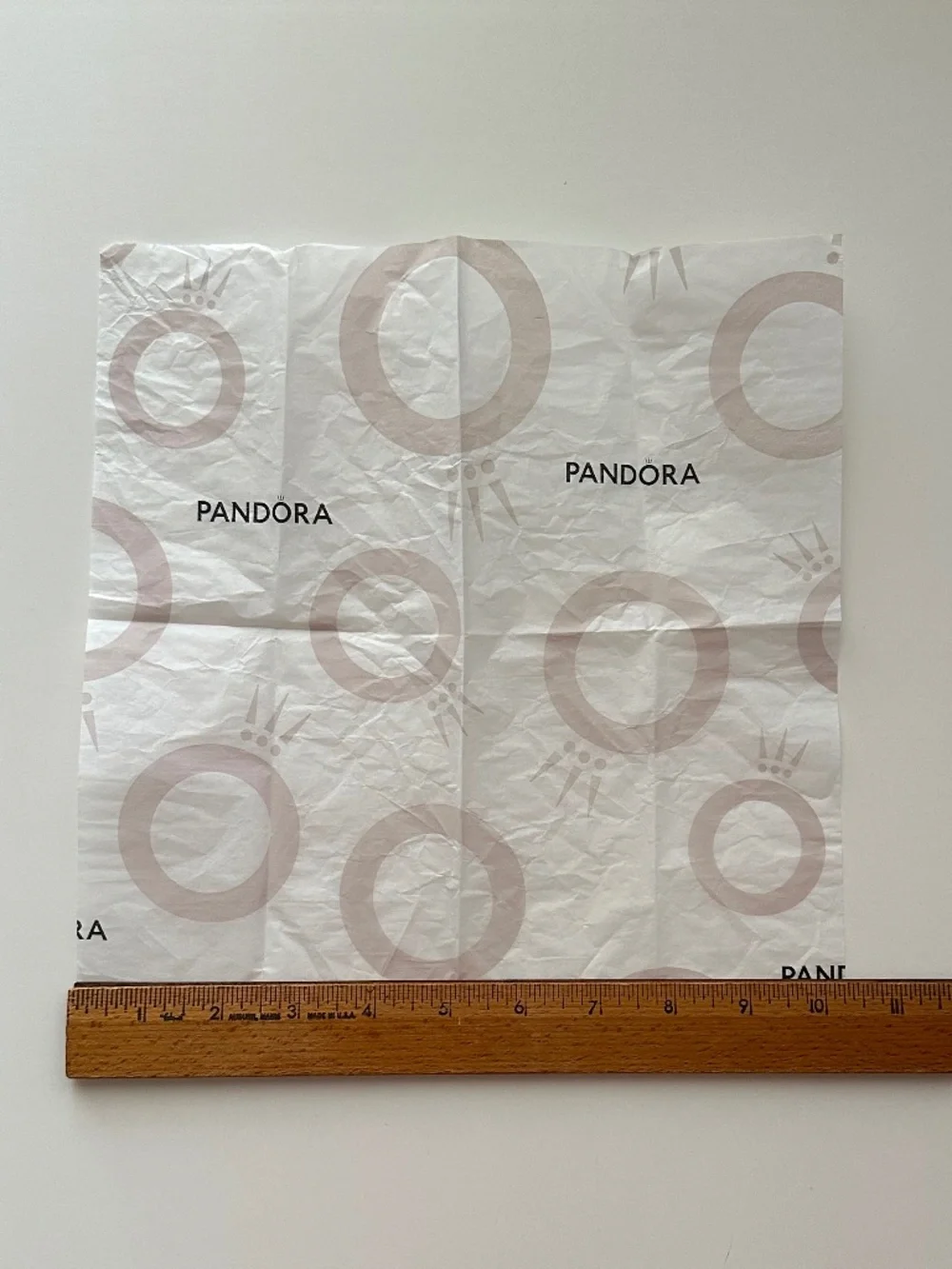 Empty Pandora Gift Box and Bag with Tissue Paper